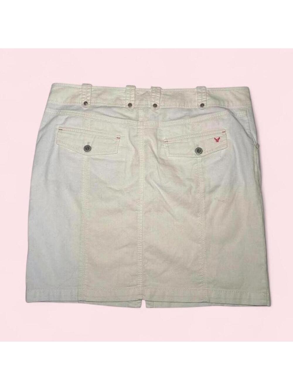 American Eagle Y2K White Denim Skirt Size 12 - Picture 4 of 4
